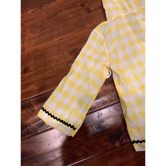 Marysia Bumby Yellow & White Plaid Hooded Cover-Up Top, Size 4, NWT! - Picture 8 of 10